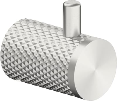Owen & Finch Wandhaak Geborsteld Nikkel | Messing met Diamantkarteling – Handdoekhaak Badkamer/Toilet