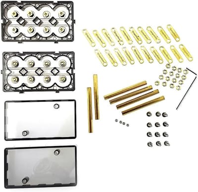 Batterijhouder - Accubak Batterijbox - Energieopslag - Soldeerloos - 12 x 10 x 5 cm - Zwart