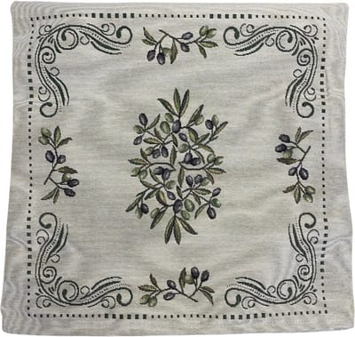 Kussenhoes - luxe gobelinstof - Livia - Olijf - Olijven - Olive - 45 cm