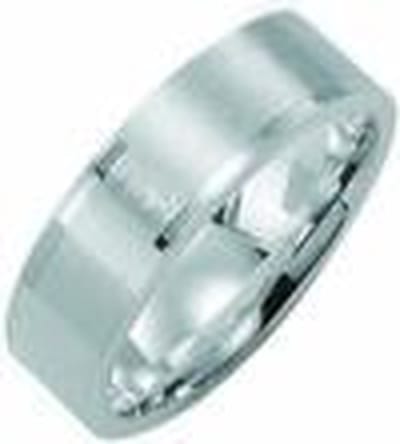 Kiss Me ring zilver mat met hoogglans elementen KM121 maat 68