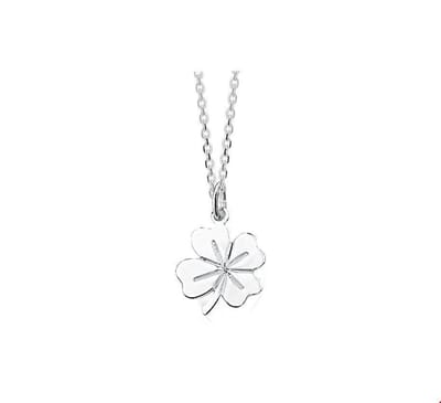 Klavertjevier Hanger Collier van Zilver