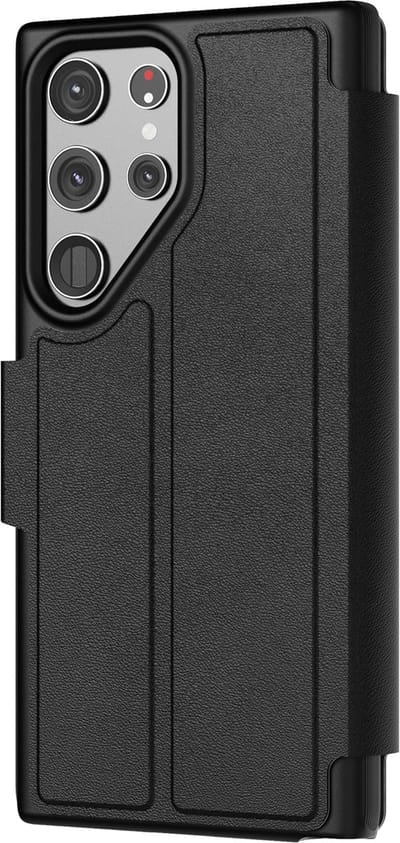 Tech21 EvoLite Wallet Case voor Galaxy S23 Ultra – Portemonneehoes met 3 kaartsleuven in het zwart