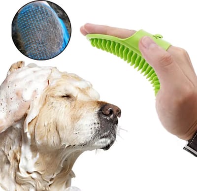 Scoby - Vachtborstel Voor Honden & Katten - 2 Borstels - Siliconen Haarborstel - Flexibele Massage Borstel - Haar- & Klittenkam -Verstelbaar - Roze & Blauw