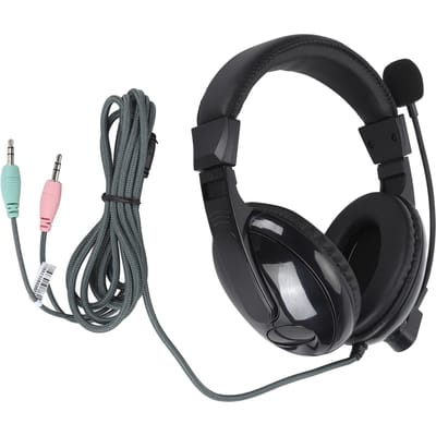 Bekabelde Gaming Headset 360 Graden Draaibare Microfoon Koptelefoon voor Online Cursus Teleconferentie