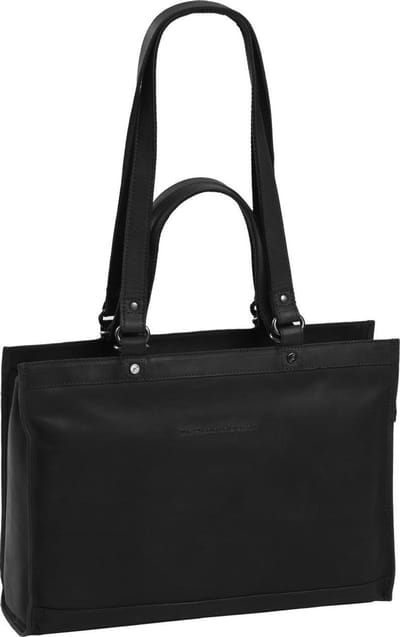 The Chesterfield Brand Schoudertas Laptoptas met laptopvak Lima Shopper Black Zwart