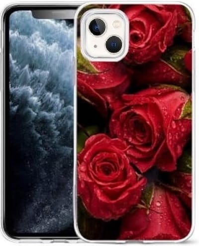 Cityhoesje-iPhone 14 / 13 hoesje – Bloemen – Backcover