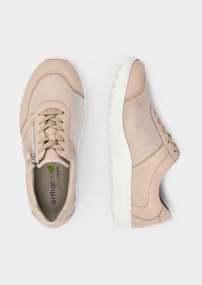 Sneakers met schokabsorberende luchtkussenzool - beige - Gr. 3,5 van Goldner Fashion