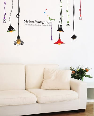 Muurstickers, decoratieve plakstrips, moderne vintage stijl