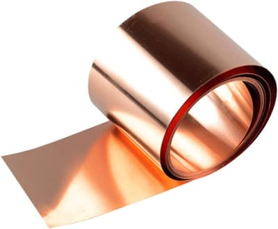 Koper Plaat - Metaal Folie - Elektrische Reparaties - 99.9% Puur Koper - 0.05x1000mm - Koperkleurig