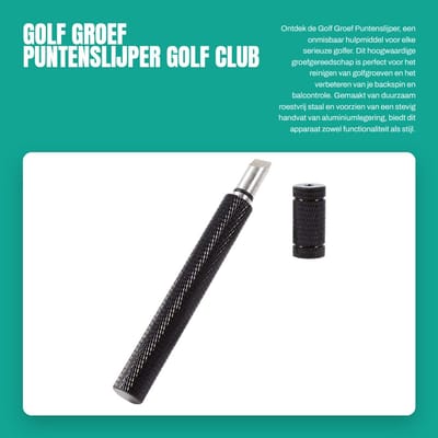 Dailygoods- Groefslijper Roestvrij Staal - Golfclub Groef Cleaner - Verbetering Backspin - Lichtgewicht - Handvat Aluminiumlegering - Praktisch Ontwerp - Golfclubreiniger
