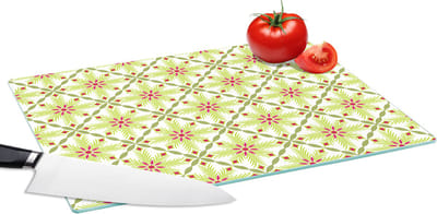 Glazen Snijplank - 39x28 - Bohemian - Patronen - Bloemen - Snijplanken Glas