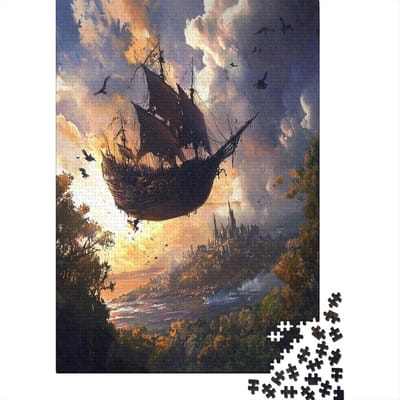 Puzzel Schip - Legpuzzel Volwassenen - Ontspannend Tijdverdrijf - Hoge Resolutie Print - 75 x 50 cm