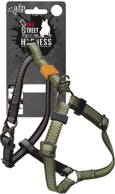 AFP Off Street Dog Non-pull Harness Olive Green L