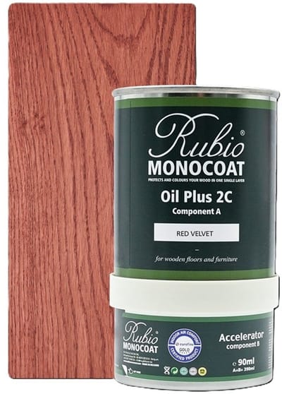 Rubio Monocoat Oil Plus 2C - Ecologische Houtolie in 1 Laag voor Binnenshuis - Red Velvet, 390 ml (15 m²)
