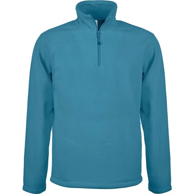 Fleecevest 'Enzo' met ritskraag merk Kariban maat S Tropical Blue
