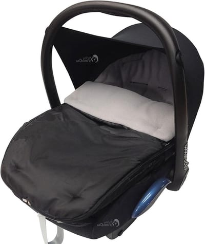 Autostoel Voetenzak - Baby trappelzak - Comfortabel reizen - Omkeerbaar naar stoelvoering - Rond - Grijs