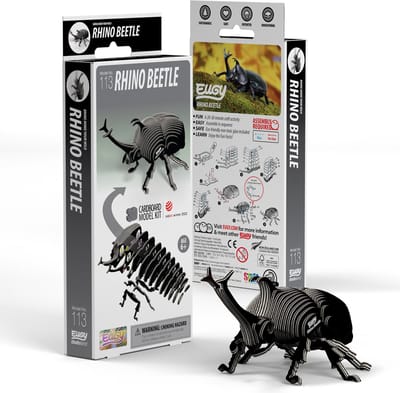 EUGY 3D Puzzel - Neushoornkever - Insecten - Duurzaam - Verzamel Ze Allemaal - 6 Jaar
