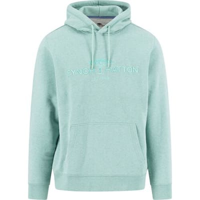 Fynch-Hatton Trui Hoodie Sweat Front Logo Fern / male