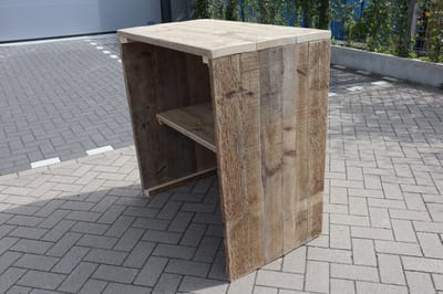 Balie “Roma Luxe” van gebruikt steigerhout – Steigerhouten bar – Toog van hout – 100cm