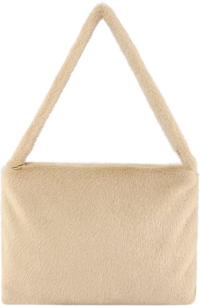 Furry Tasje - Beige | Schoudertas / Handtas | 27 x 20 x 4 cm | Polyester