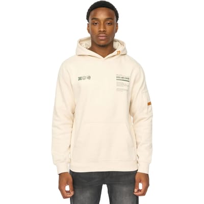 Duck and Cover Heren Skullmatic Hoodie (Gebroken wit)