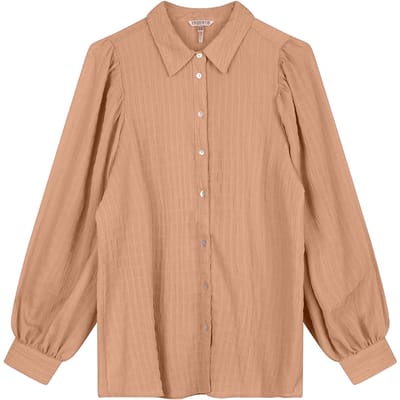 EsQualo Blouse Lantern Crepe Puff Shldr Camel Größe: 44 | Longsleeves Outlet | Damen | Braun