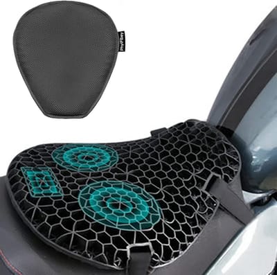 Universeel Motorfiets Gel Zitkussen met 3D Honingraat voor Comfort en Schokdemping - Geschikt voor Elk Model