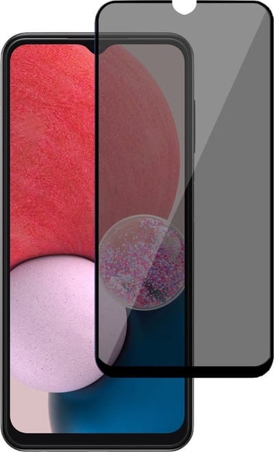 Privacy Screenprotector geschikt voor Samsung A13 4G - Privé Geschikt voor Samsung A13 4G Beschermglas Screen Protector Glas
