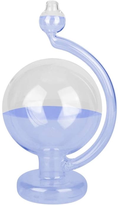 Dailygoods- Weerglas 15cm - Weerbericht Glas - Decoratieve Weerglas - Scandinavisch Design - Glazen Weerstation - Duurzaam Gebruik - Weervoorspeller