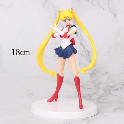Anime Figuren Vrouwelijke Krijger Maan Haas Pop Bedeltje Engel Zeilmeisje Haas Kawaii PVC Actie Minatuur Taart Decoratie Cadeau Ideaal Voor Meisjes