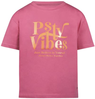 No Way Monday - T-shirt - Fuchsia - Loose Fit - Maat 128