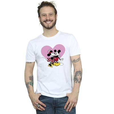Disney Heren Mickey Mouse Love Languages T-Shirt (Wit)