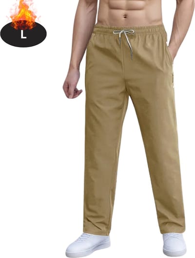 Livano Trainingsbroek Heren - Sportbroek - Trainingsbroek Lang - Trainingspak - Sportkleding - Khaki - L