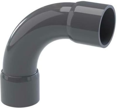 Druk PVC bocht 90gr - 32mm - 10 bar