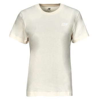 New Balance Sport Essentials Jersey T-shirt Linen Maat: S | Sport Shirts Outlet | Dames | Beige