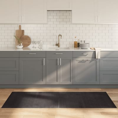 vidaXL - Vloerkleed - rechthoekig - 80x200 - cm - bamboe - donkerbruin