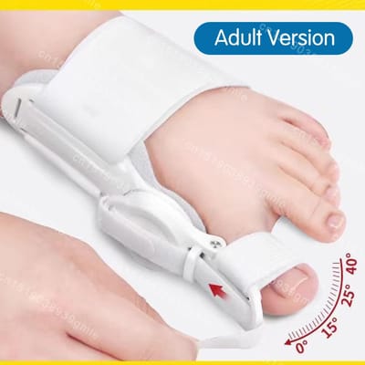 Hallux valgus corrector, verstelbare teenscheider, correctie van hallux valgus, orthopedische pedicure, corrector van de grote teen, voet-vingerstrek