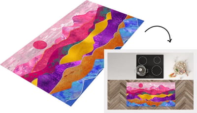 Keukenloper - Loper keuken - Bi - Goud - Marmer - 120x60 cm - Keukenloper vinyl