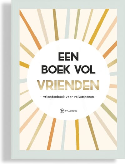 Fyllbooks - Vriendenboek voor Volwassenen - Invulboek - Vriendschap - Multi - Ruimte voor 25 Vrienden