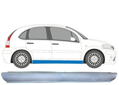 Reparatie dorpel voor Citroen C3 2002-2010 / Rechts