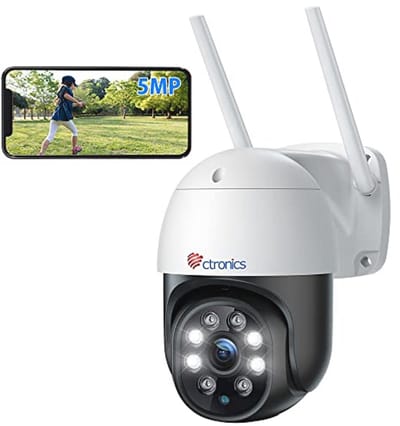 5 MP WLAN-bewakingscamera voor buiten met automatische tracking en nachtzicht in kleur