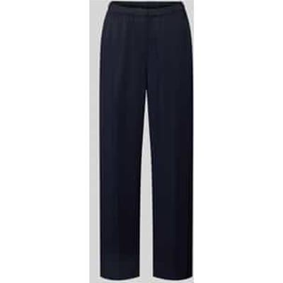 Straight fit stoffen broek van pure viscose met persplooien