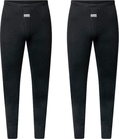 Gentlemen - 2 heren thermobroeken - zwart - maat L