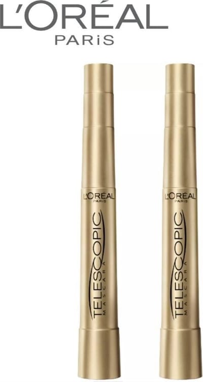 L'Oreal Paris Telescopic Mascara zwart - 2 stuk