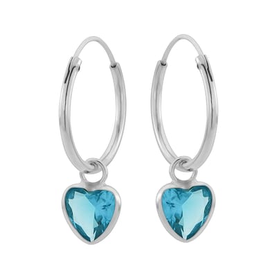 WeLoveSilver - Zilveren oorringen - 925 zilver - Hartvormige zirkonia