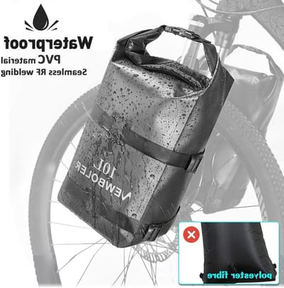Set van 2 Waterdichte Fietstasjes van 10L voor Fietsvork, Ideaal voor Mountainbikes en Racefietsen, Handige Fietstassen voor Pannier Rack