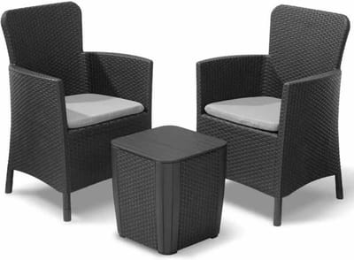 Keter - 5-delige - Balkonmeubelset - Miami - grafietkleurig - 223815