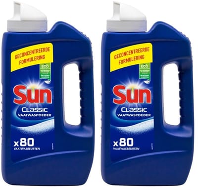 Sun Vaatwaspoeder - Regular - 2 x 1,36KG - 160 Vaatwasbeurten