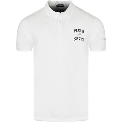 Plein Sport Poloshirt Met Klein Logo, Wit