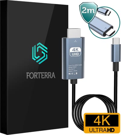USB C naar HDMI - 4K 30 Hz USB C naar HDMI Adapter Kabel - 2 meter - Zwart